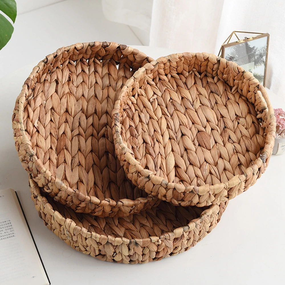 Food Snacks Basket - Rattan Wicker Basket Handwoven Fruit Tea