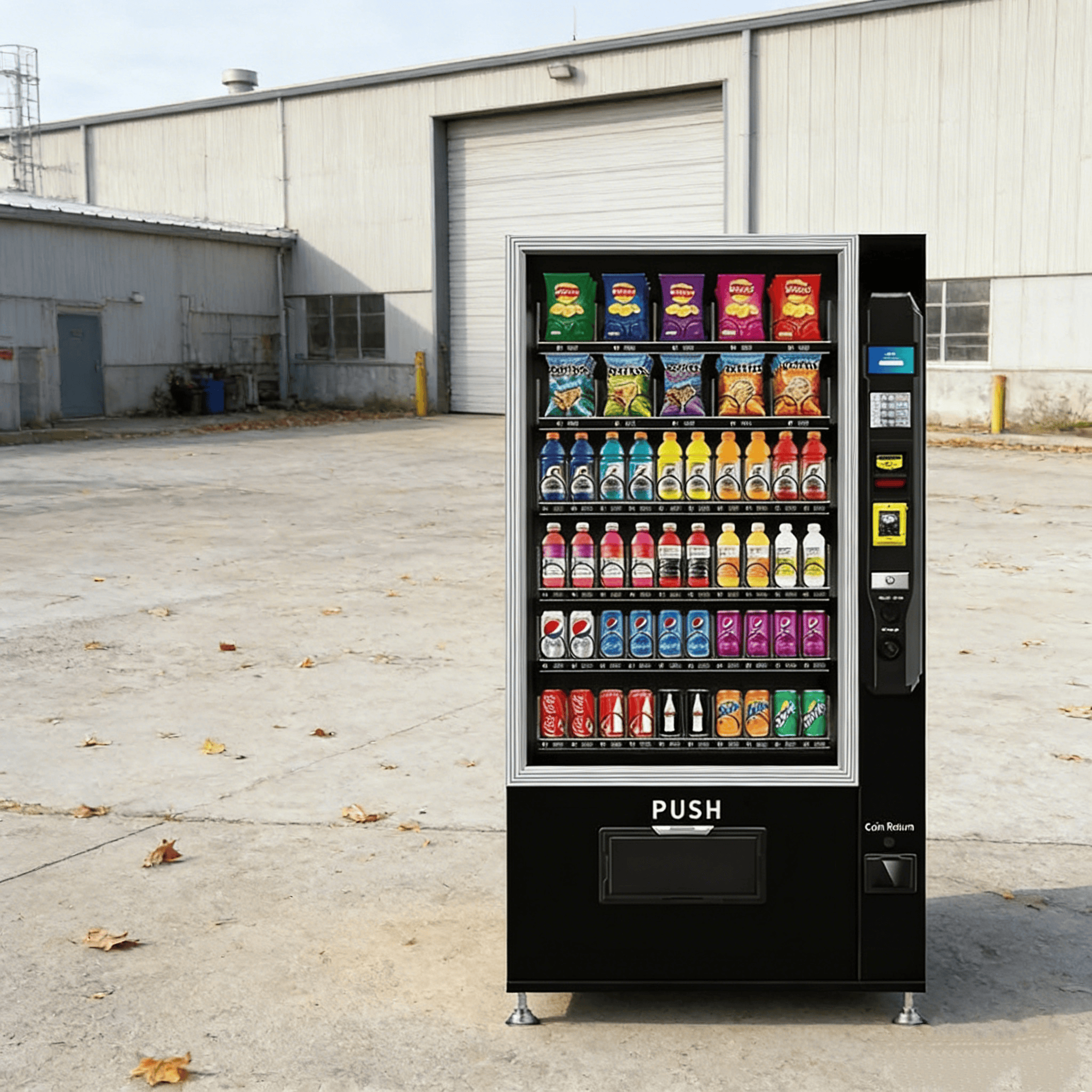 Food Snacks Drinks - Classic Combo Vending Machine with Refrigerator