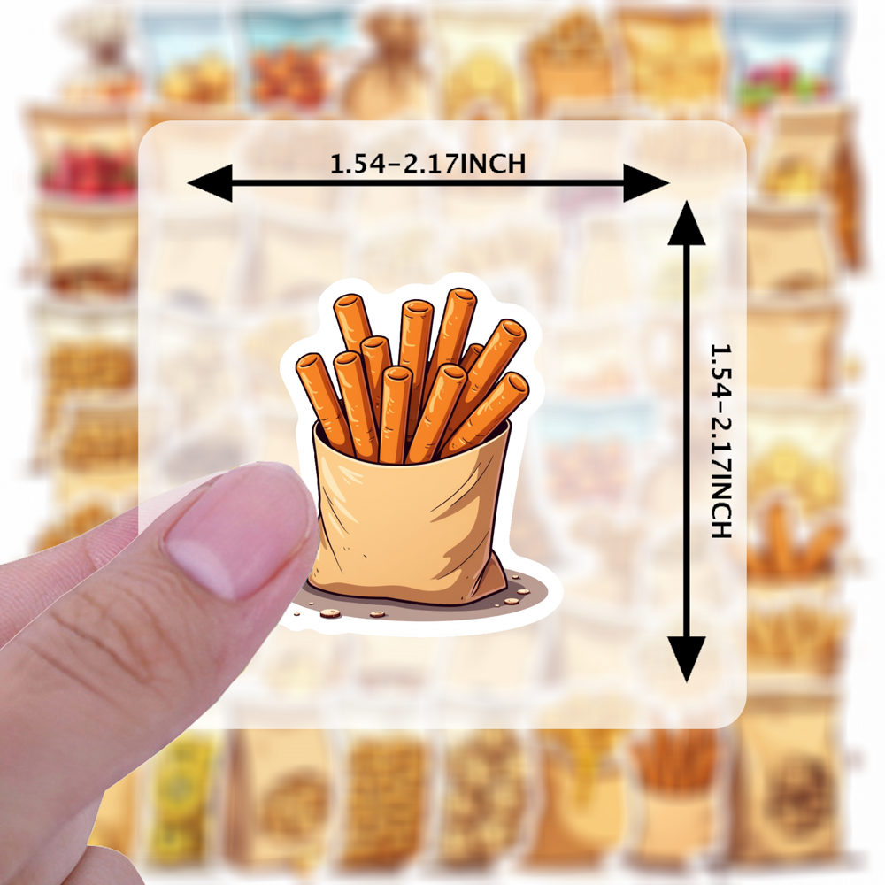 35pcs-100pcs Decals  crunchy S - Snacks Food Labels ulasan dan harga