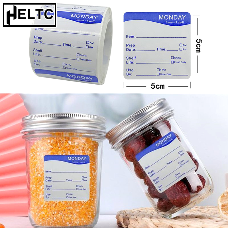 250Pcs/Roll Kitchen Date Food  - Snacks Food Labels ulasan dan harga