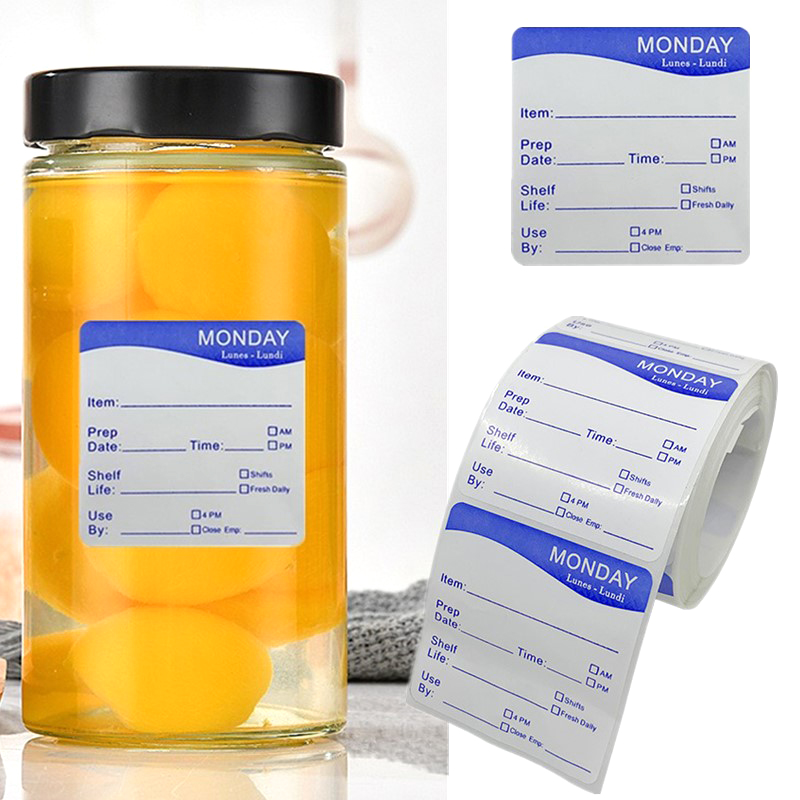 250Pcs/Roll Kitchen Date Food  - Snacks Food Labels ulasan dan harga