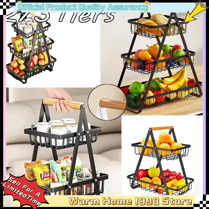 New 2 3 Tiers Countertop Fruit - Food Snacks Basket ulasan dan harga