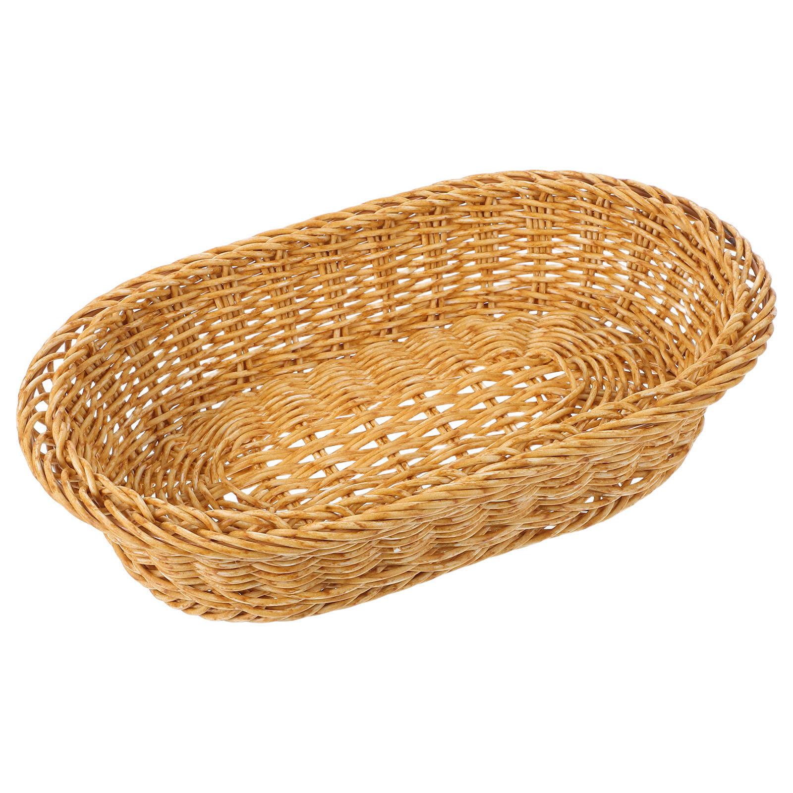 Plastic Woven Oval Bread Baske - Food Snacks Basket ulasan dan harga