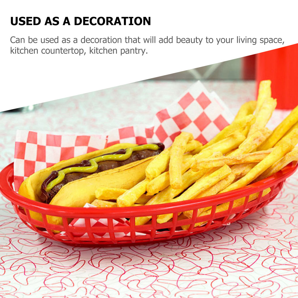 10Pcs Bread Tray Food Safe Pla - Food Snacks Basket ulasan dan harga