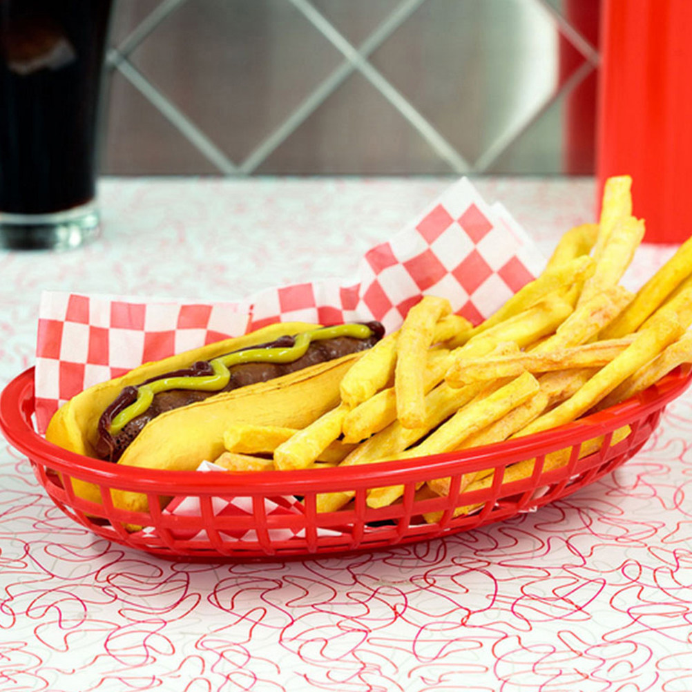 10Pcs Bread Tray Food Safe Pla - Food Snacks Basket ulasan dan harga