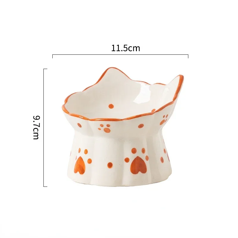 Cat Ceramic Food Bowl Elevated - Food Snacks Drinks ulasan dan harga