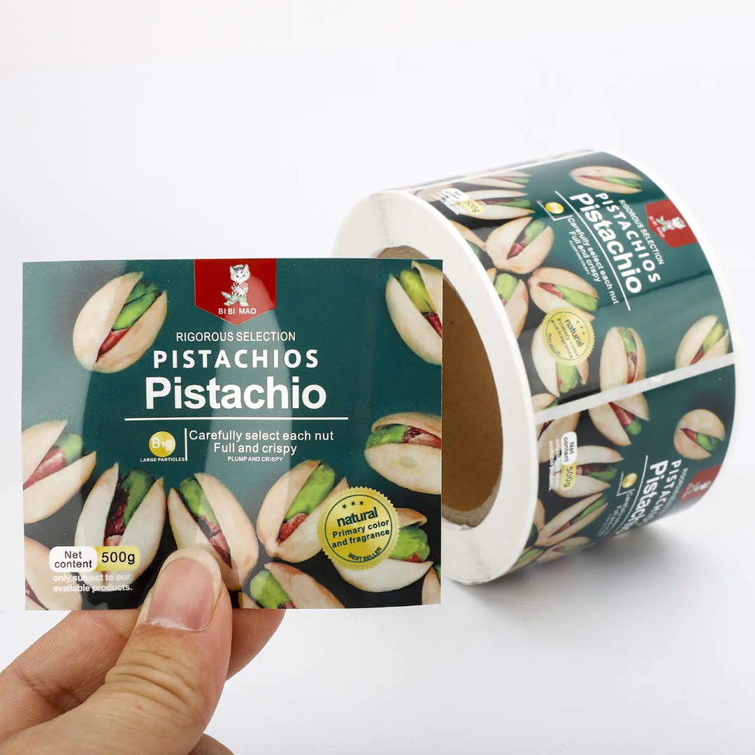 Custom snack stickers, nuts, d - Snacks Food Labels ulasan dan harga