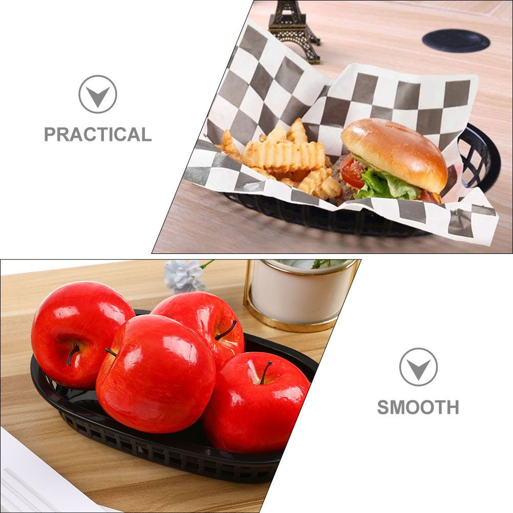 12Pcs Oval Plastic Storage Bas - Food Snacks Basket ulasan dan harga