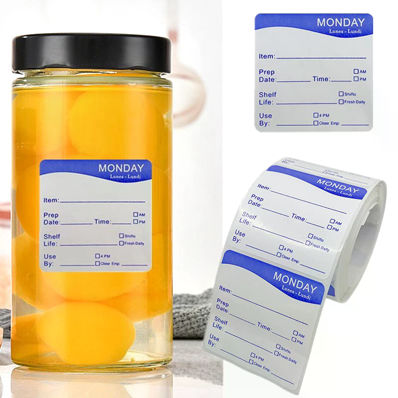 250Pcs/Roll Kitchen Date Food  - Snacks Food Labels ulasan dan harga