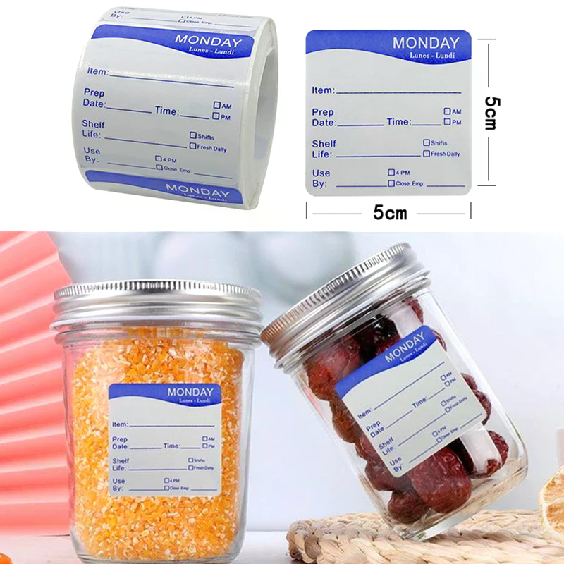 250Pcs/Roll Kitchen Date Food  - Snacks Food Labels ulasan dan harga