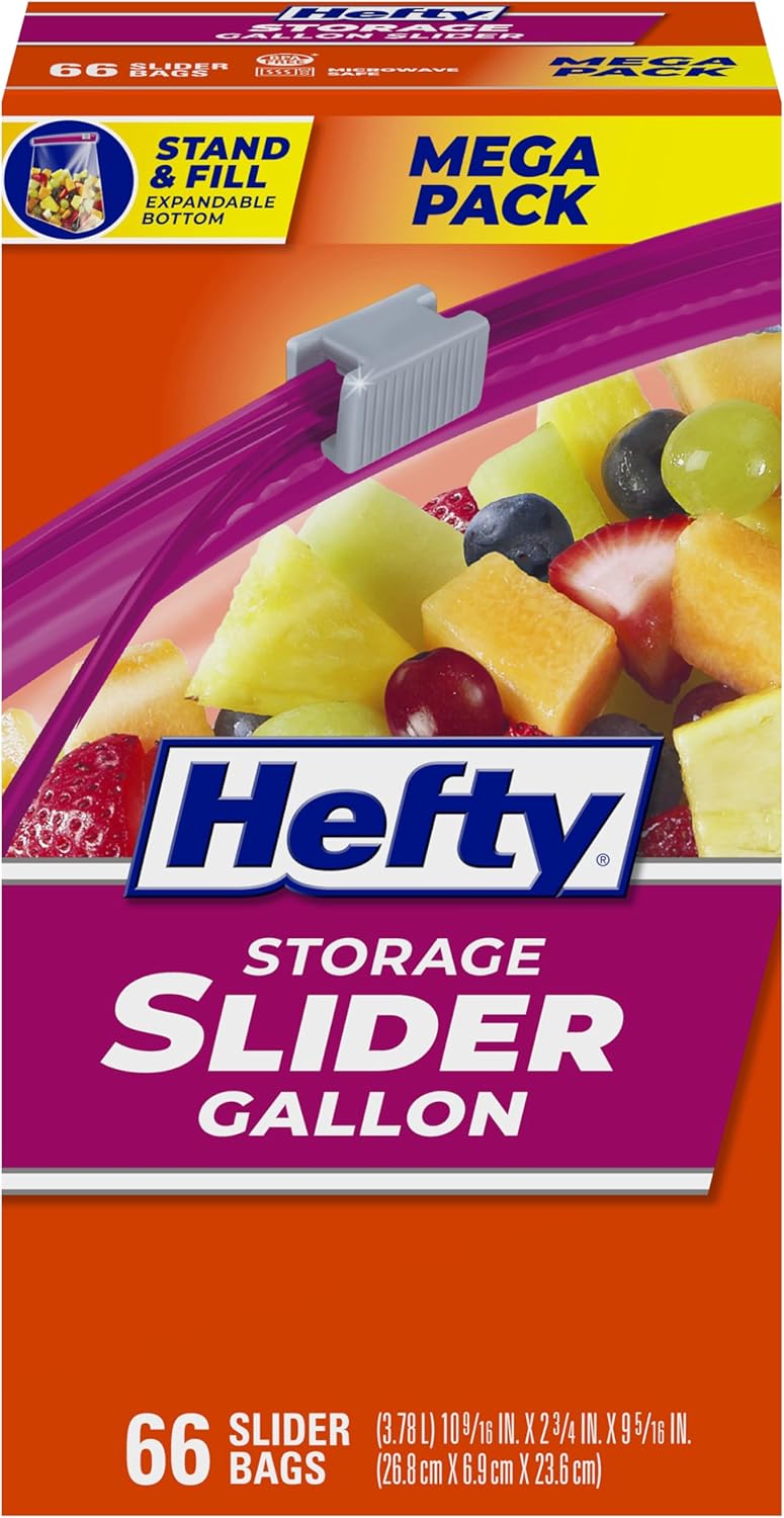 Hefty Slider Gallon Storage Ba - Snacks Food Labels ulasan dan harga