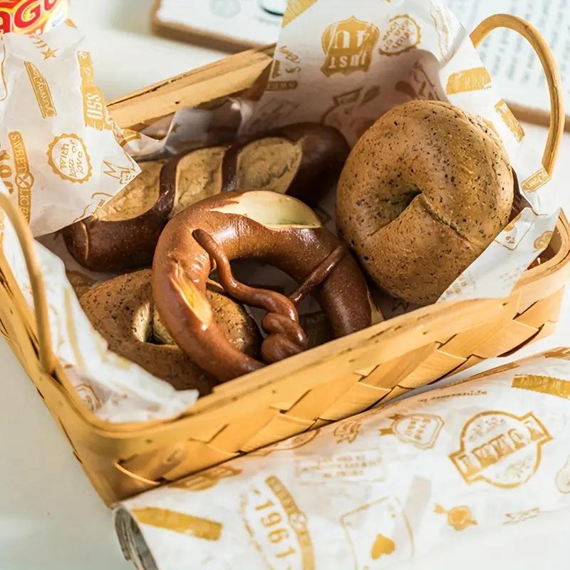 Colorful Patterned Wax Paper 5 - Food Snacks Basket ulasan dan harga