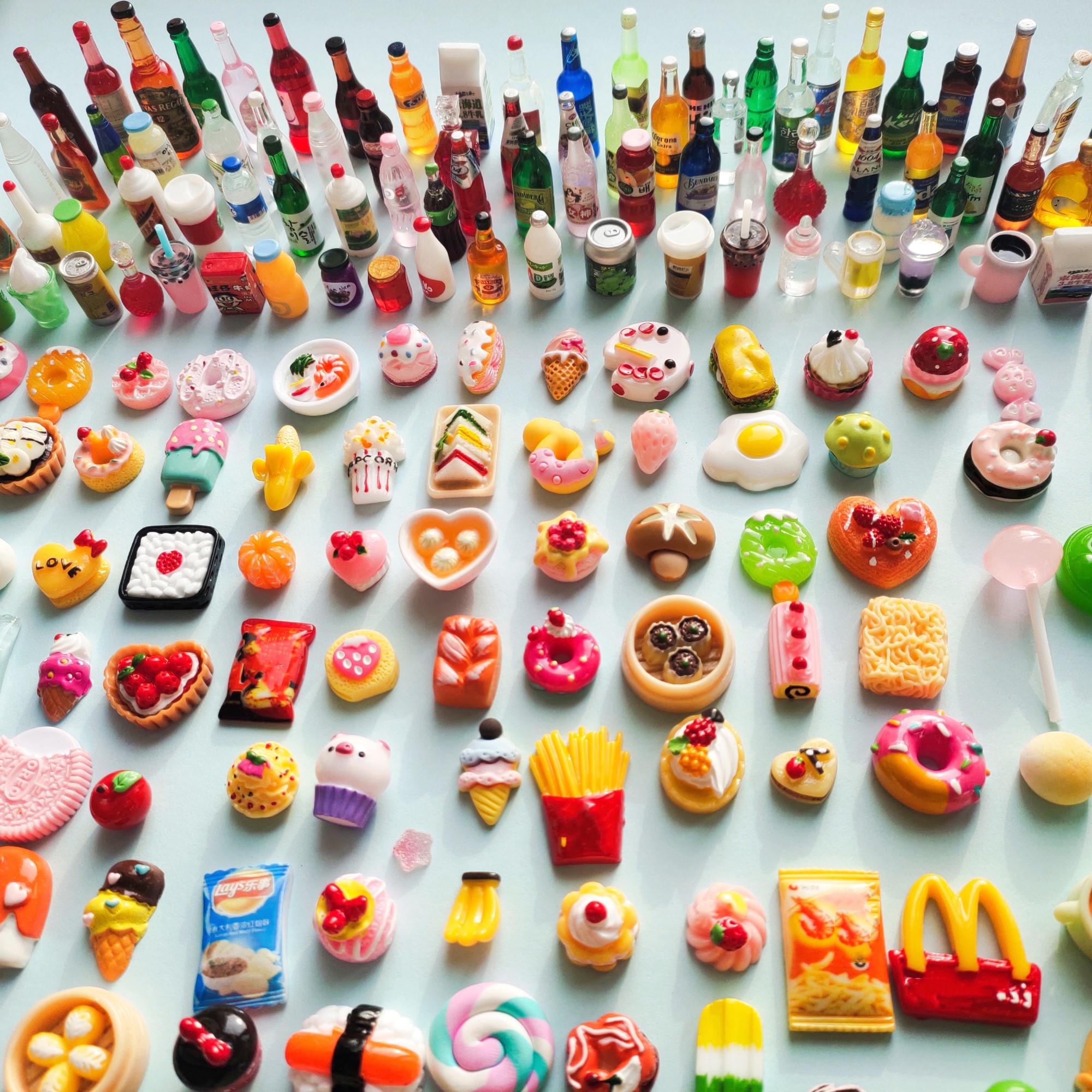 Cute Miniature Dollhouse Super - Food Snacks Drinks ulasan dan harga