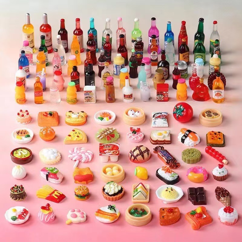 Cute Miniature Dollhouse Super - Food Snacks Drinks ulasan dan harga