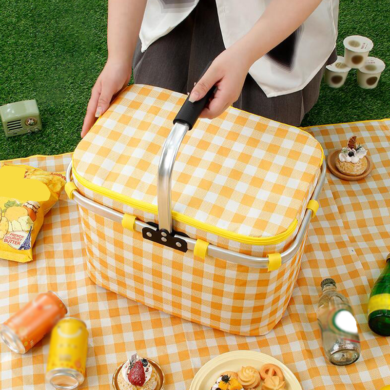Retro Pastoral Lunch Bag Foldi - Food Snacks Basket ulasan dan harga