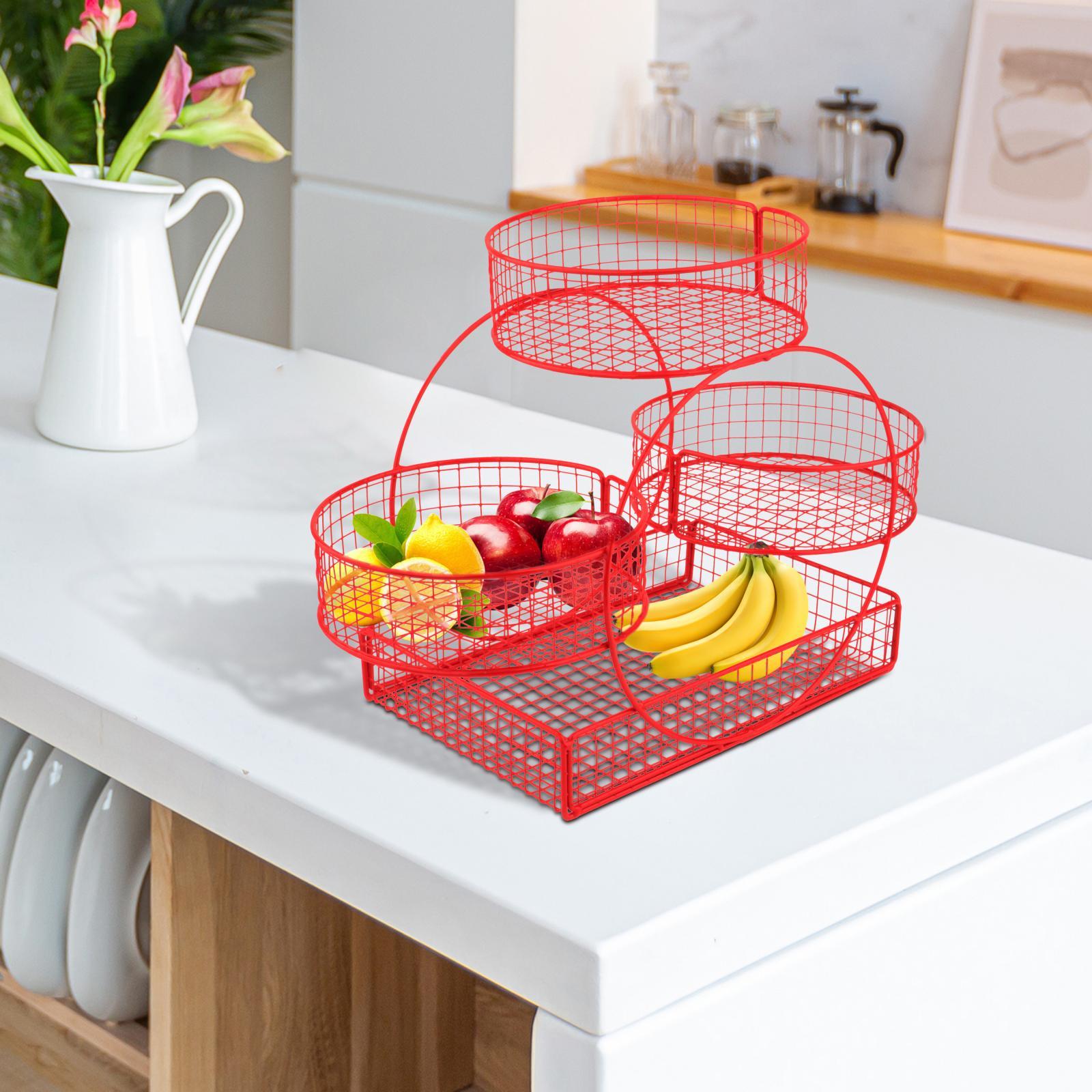 3 Layer Fruit Basket Counterto - Food Snacks Basket ulasan dan harga