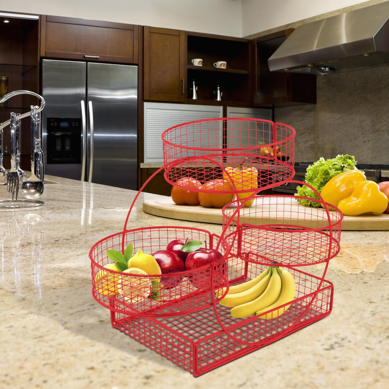 3 Layer Fruit Basket Counterto - Food Snacks Basket ulasan dan harga