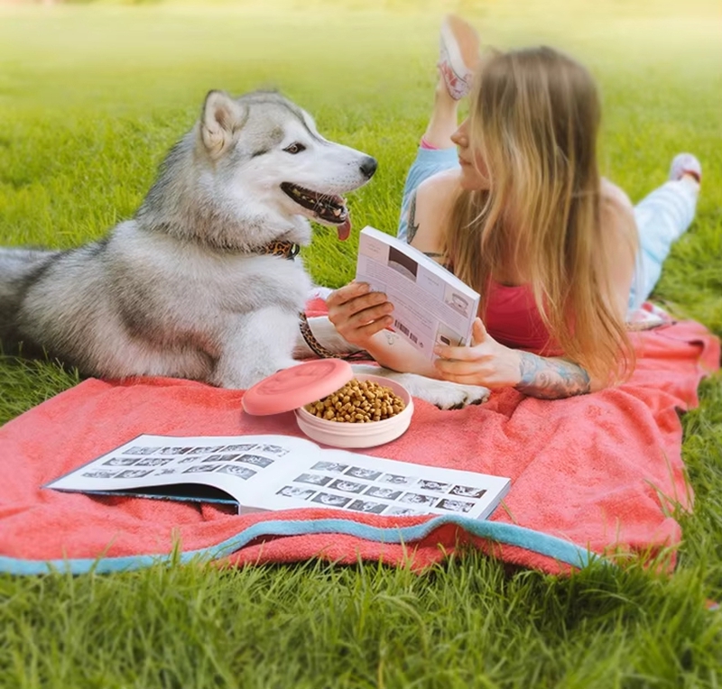 11/14cm2-in-1 Travel Dog Bowl  - Food Snacks For Camping ulasan dan harga