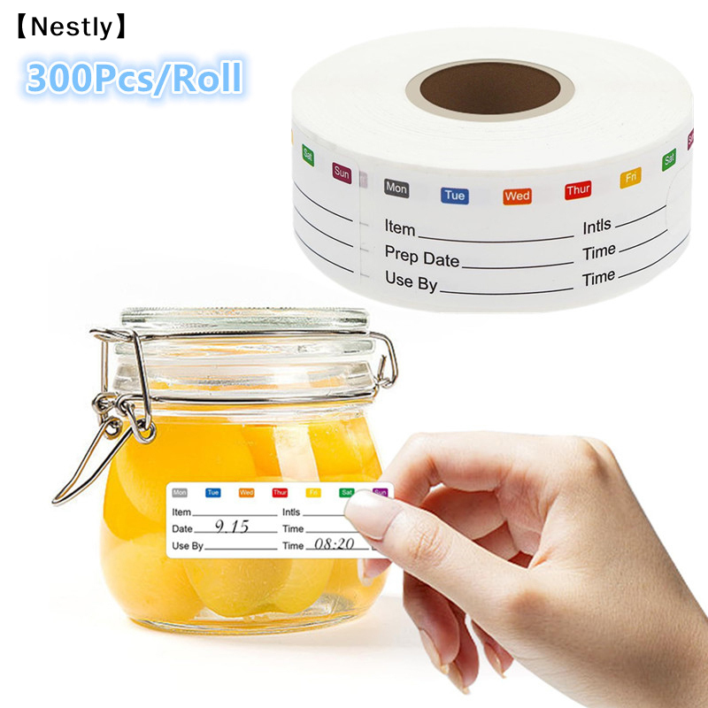 300Pcs/Roll Kitchen Date Food  - Snacks Food Labels ulasan dan harga