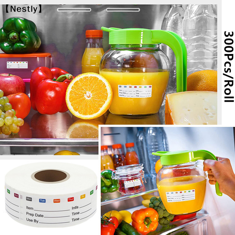 300Pcs/Roll Kitchen Date Food  - Snacks Food Labels ulasan dan harga