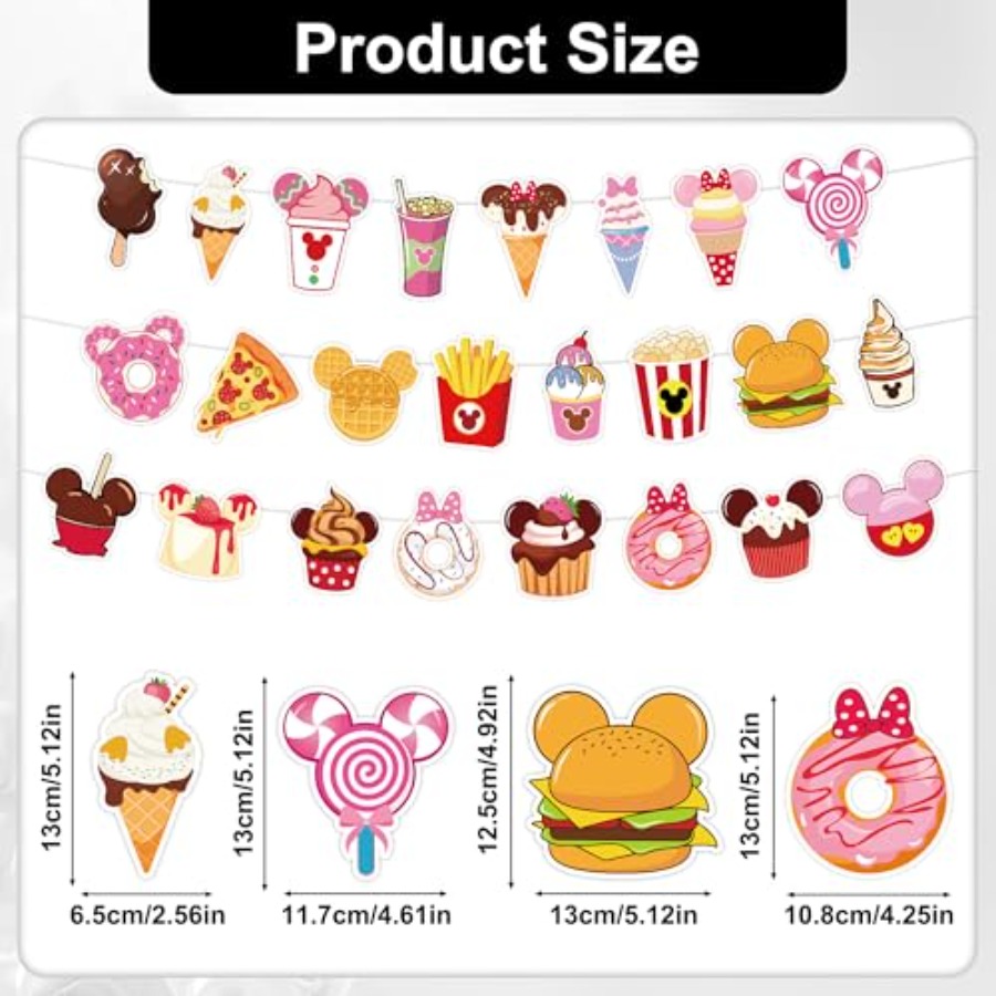 3 Pcs Mouse Snacks Party Banne - Food Snacks Banner ulasan dan harga