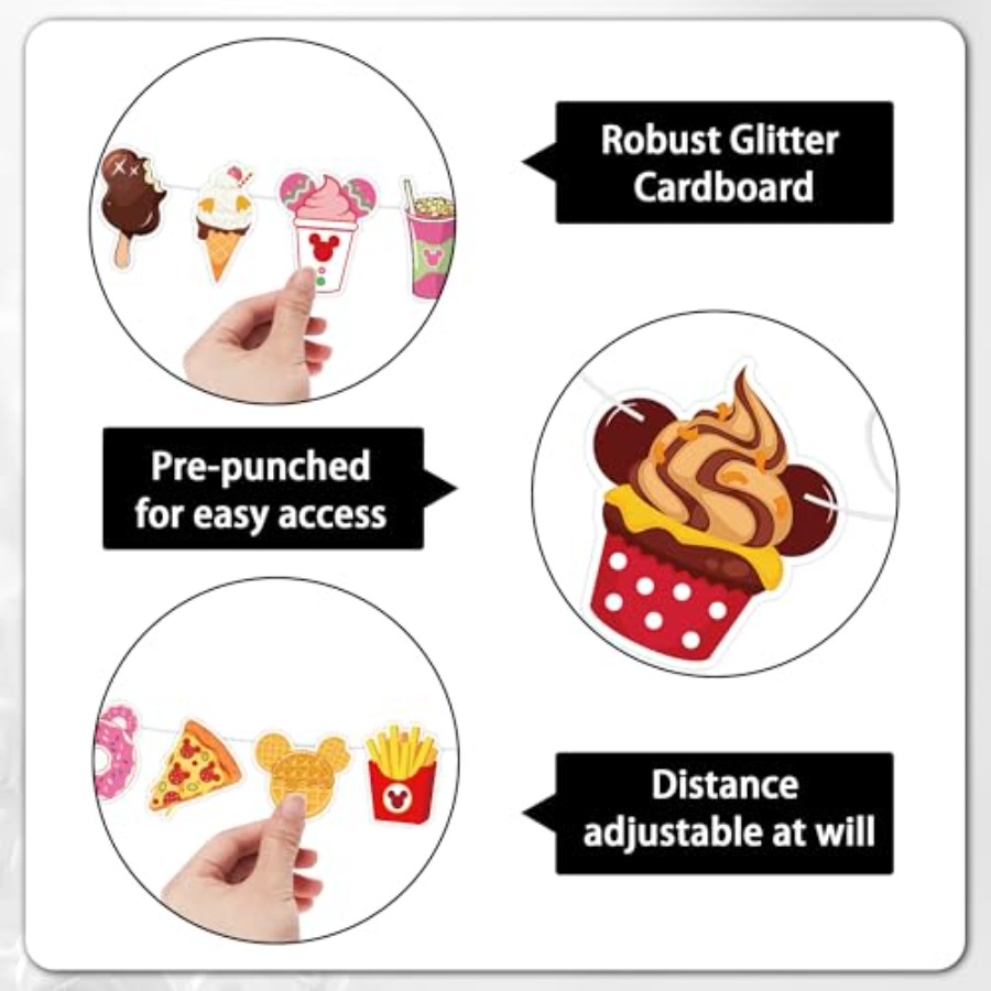 3 Pcs Mouse Snacks Party Banne - Food Snacks Banner ulasan dan harga