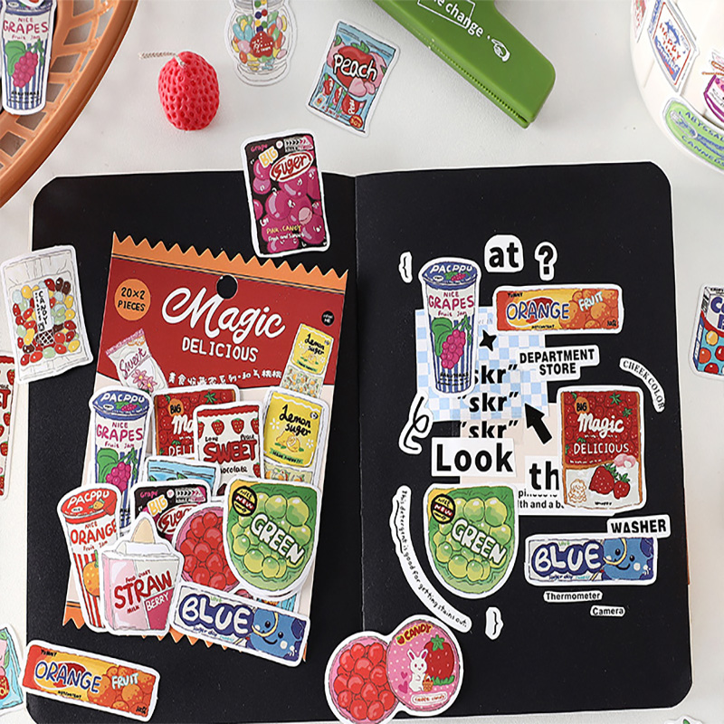 Cute Food Stickers Fast Food S - Snacks Food Labels ulasan dan harga