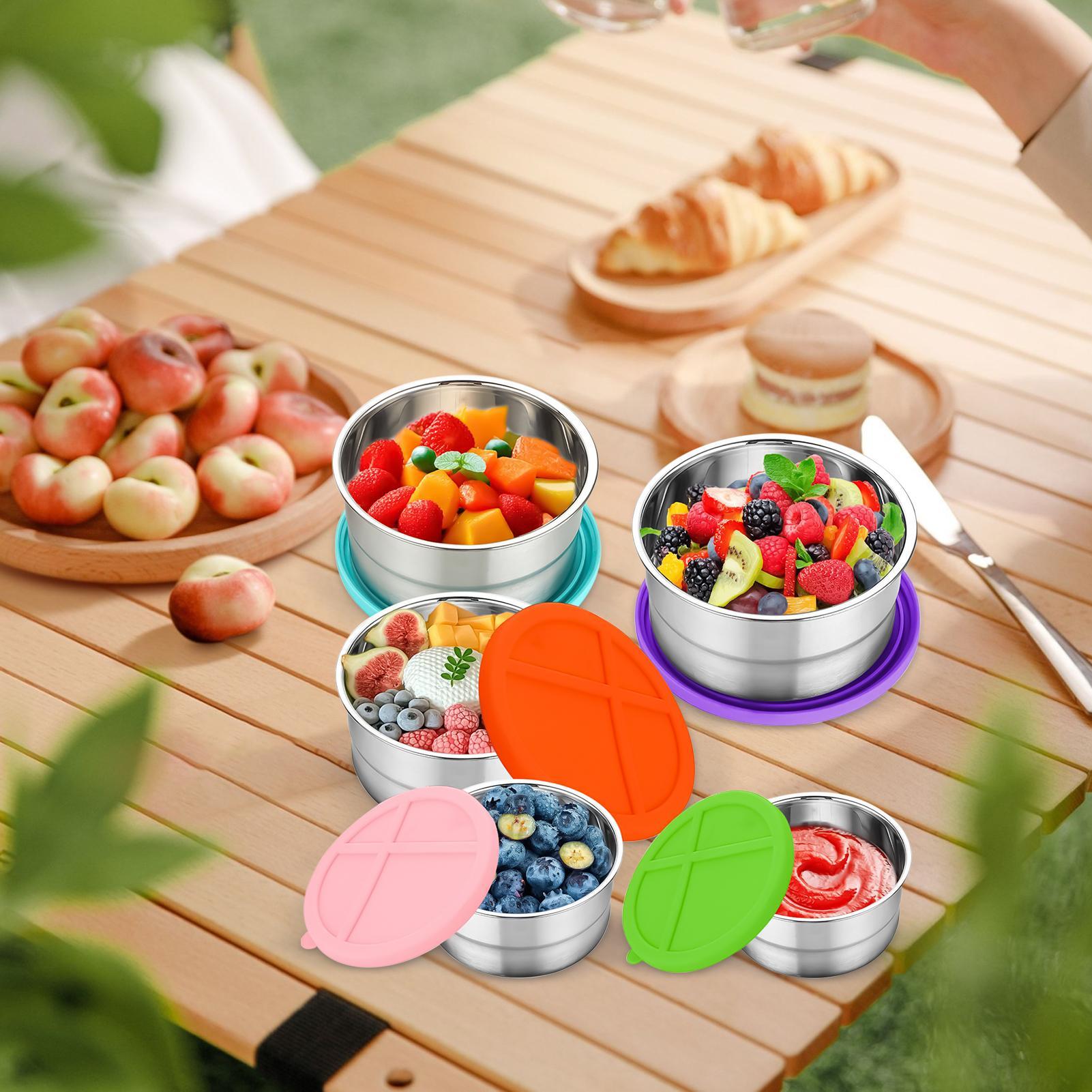 Metal Food Container 5 Pieces  - Food Snacks For Camping ulasan dan harga
