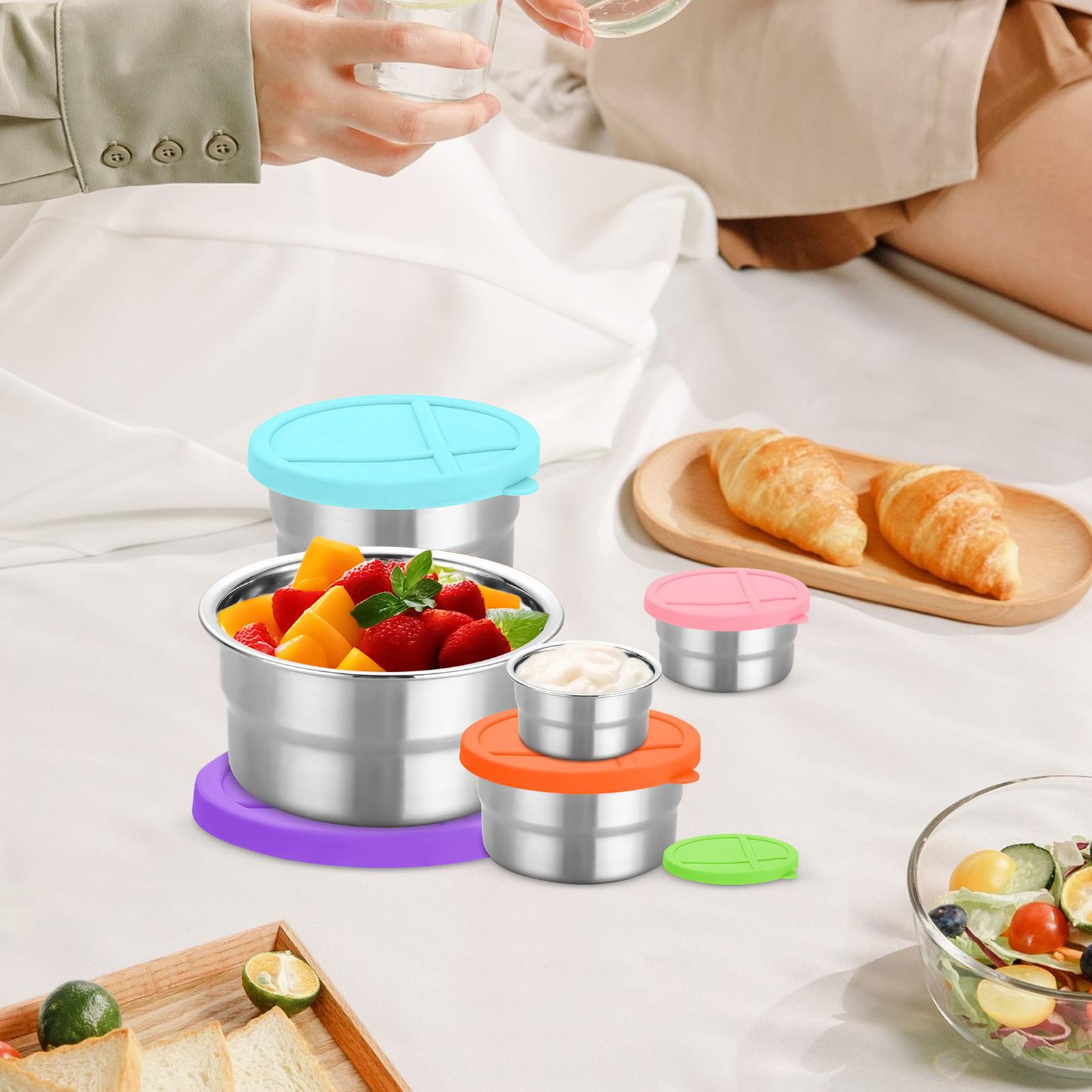 Metal Food Container 5 Pieces  - Food Snacks For Camping ulasan dan harga