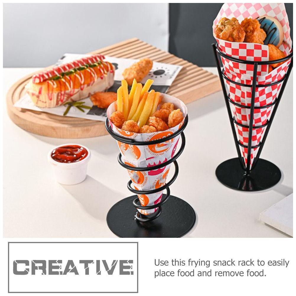 Cone Shaped Basket Stand Thick - Food Snacks Basket ulasan dan harga