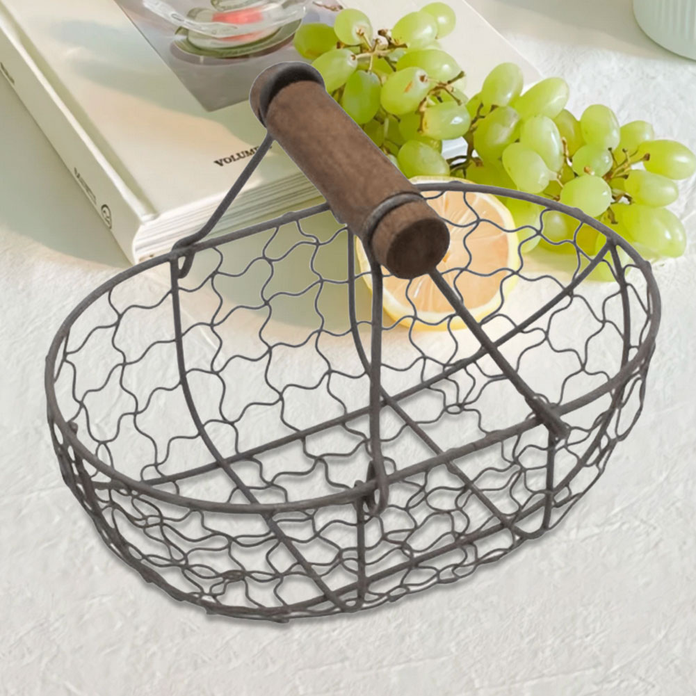 Iron Snack Fruit Plate with Wo - Food Snacks Basket ulasan dan harga