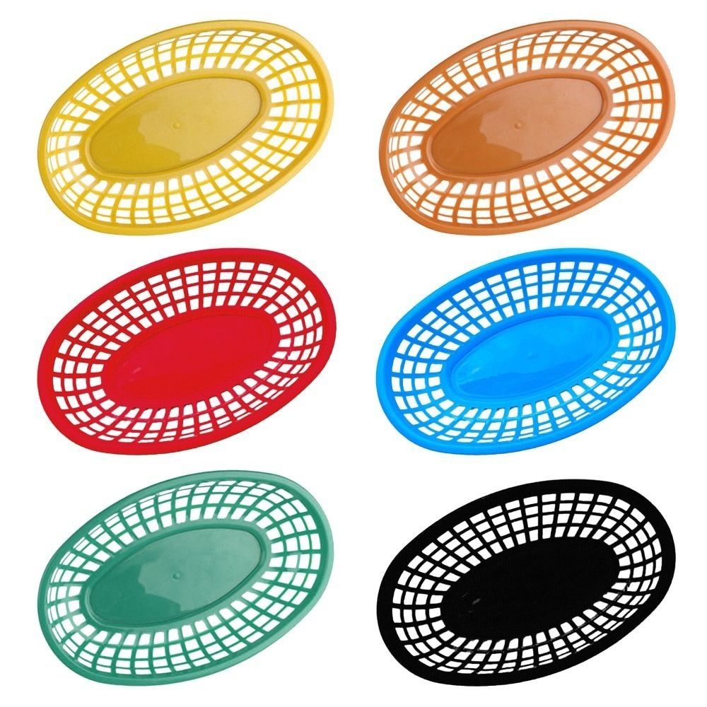 D9 7PCS/Lot Fries Burgers Plas - Food Snacks Basket ulasan dan harga