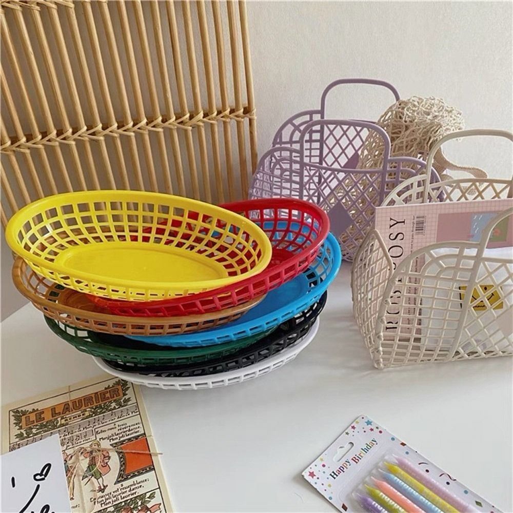D9 7PCS/Lot Fries Burgers Plas - Food Snacks Basket ulasan dan harga