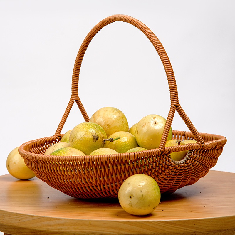 Plastic Imitation Rattan Woven - Food Snacks Basket ulasan dan harga