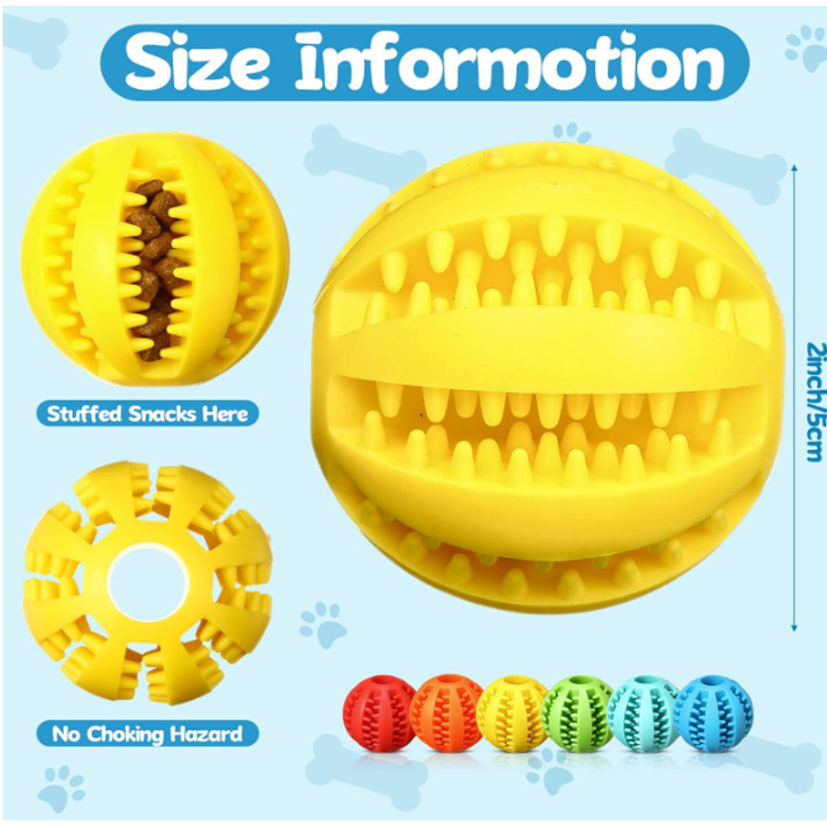 1pc Dog Toy Snack Ball Interac - Food Snacks Distribution ulasan dan harga